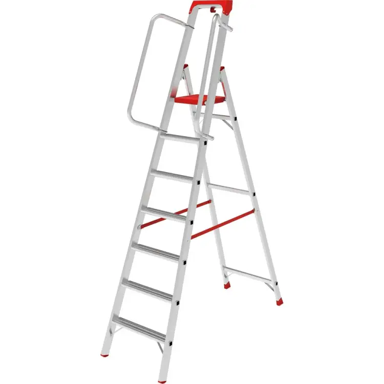 Индустриальная алюминиевая стремянка Новая Высота NV5115 5115107 Индустриальная алюминиевая стремянка Новая Высота NV5115 5115107