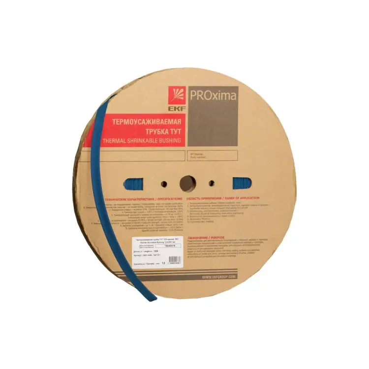 Термоусаживаемая трубка EKF PROxima ТУТ 12/6 tut-12-g