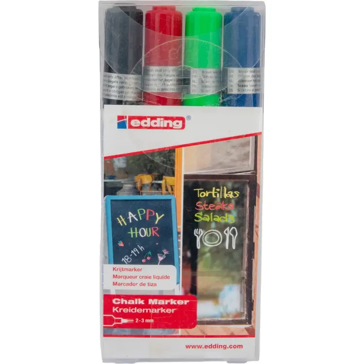 Меловые смываемые маркеры EDDING E-4095#4S