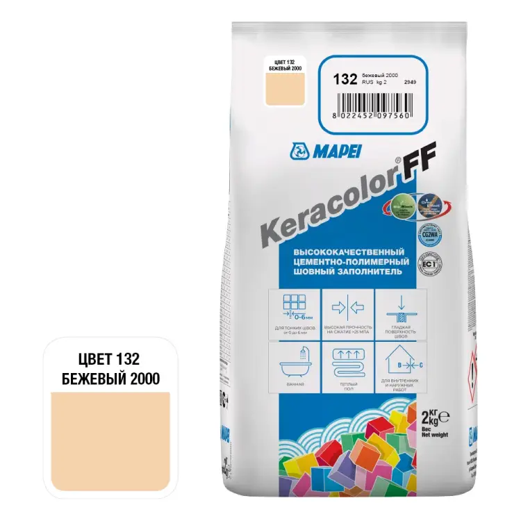 Затирка MAPEI KERACOLOR FF 5QA013202A