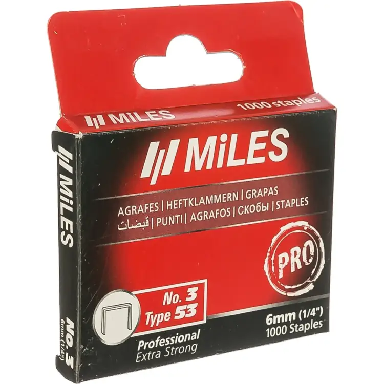 Скобы MILES тип 53 N3-6 мм