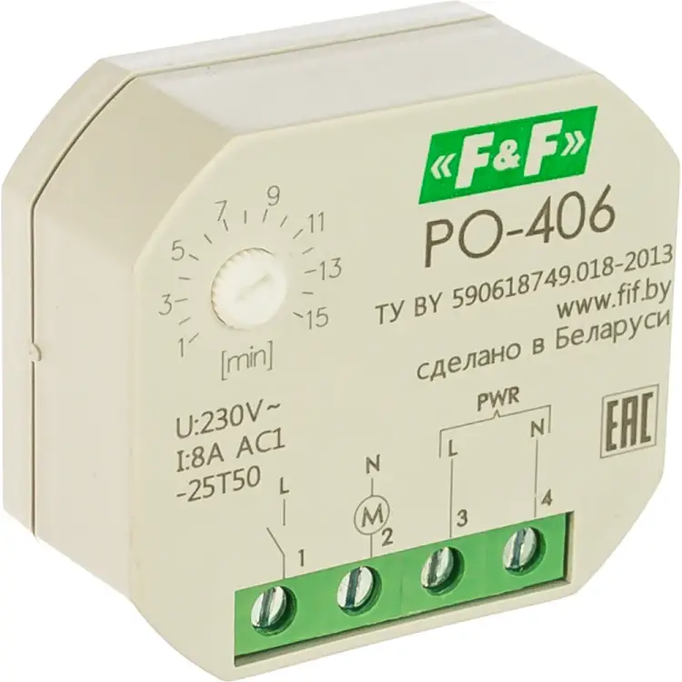 Реле времени Евроавтоматика F&F PO-406 EA02.001.019