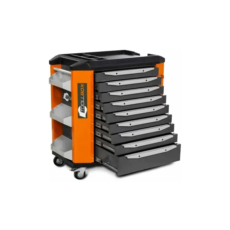 Инструментальная тележка Toollbox premiumТВР-9 RAL 2008 Инструментальная тележка Toollbox premiumТВР-9 RAL 2008