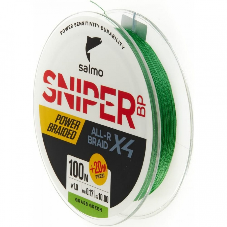 Плетеная леска Salmo Sniper BP ALL R BRAID х4 Grass Green 120/017