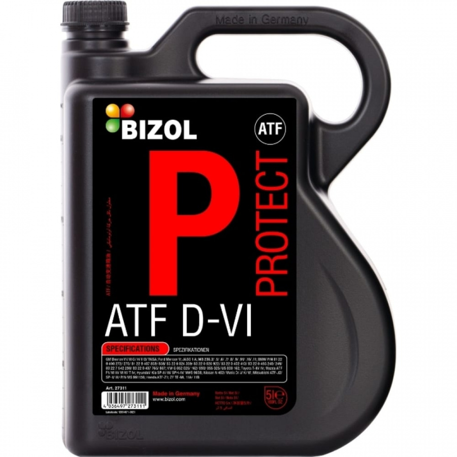 НС-синтетическое трансмиссионное масло для АКПП Bizol Protect ATF D-VI