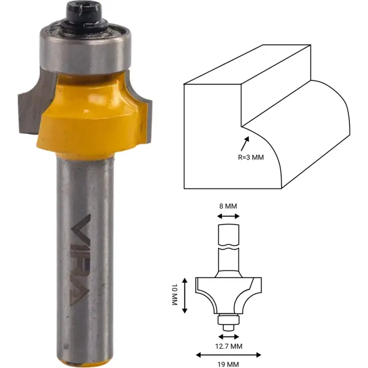 Кромочная калевочная фреза VIRA L553354