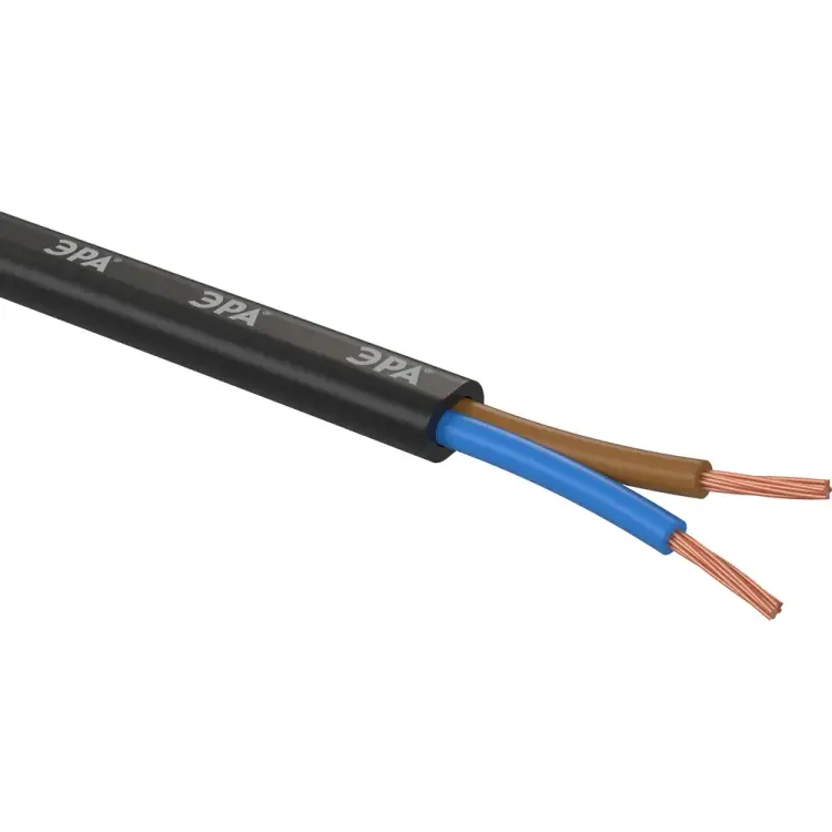 Провод ЭРА ШВВП 2x0,5 мм2 5м чрный Б0058845