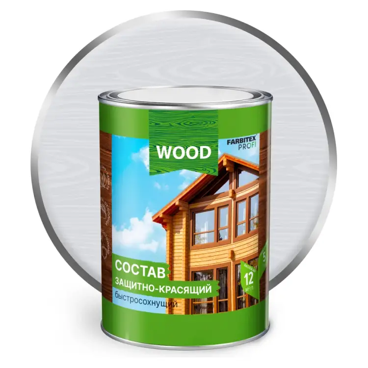 Быстросохнущий защитно-красящий состав для древесины Farbitex 4300008476