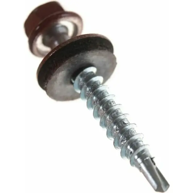 Кровельный оцинкованный саморез STARFIX 5,5x19 мм PT3 RAL 3009 5000 штук SM-18707-5000