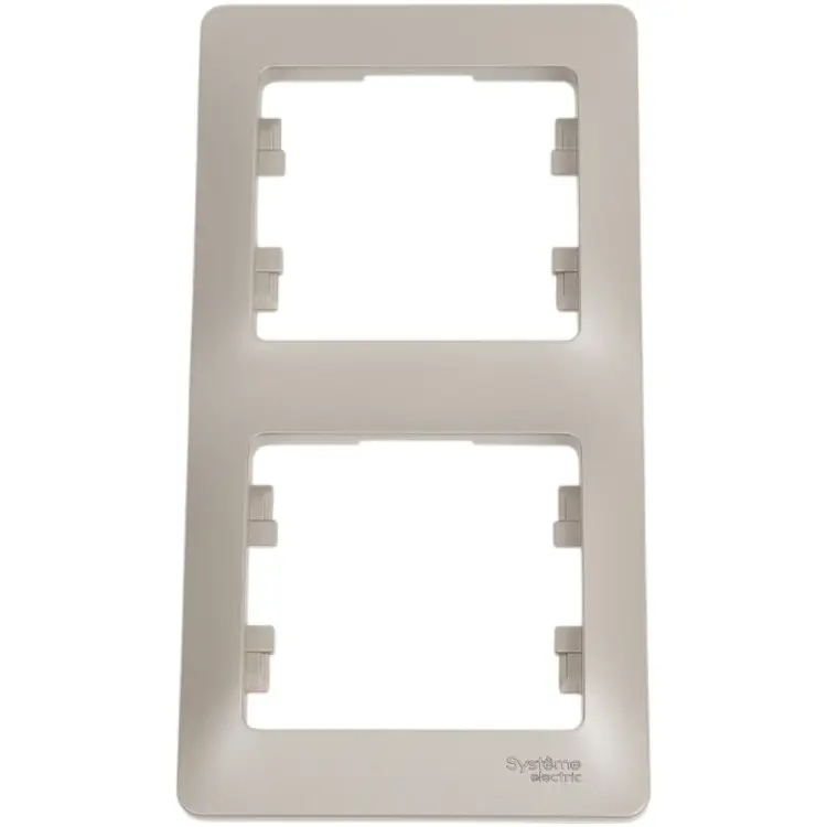 Вертикальная двухместная рамка Systeme Electric GLOSSA GSL001206