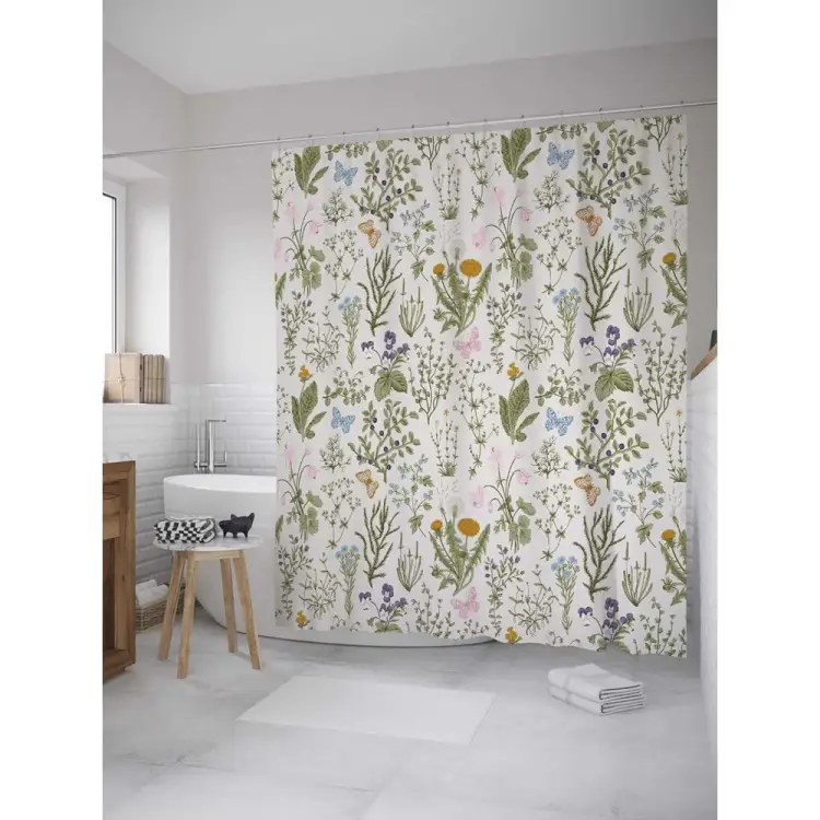 Шторка-занавеска для ванной JOYARTY Полевой гербарий sc_27699