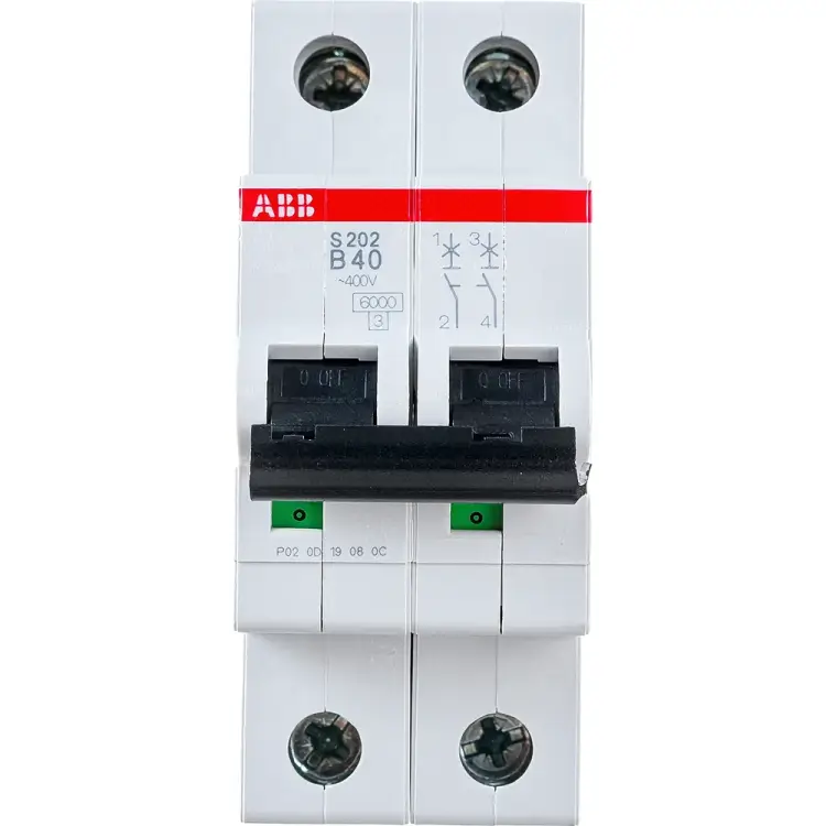 2-полюсный автоматический выключатель ABB S202 B40 2CDS252001R0405
