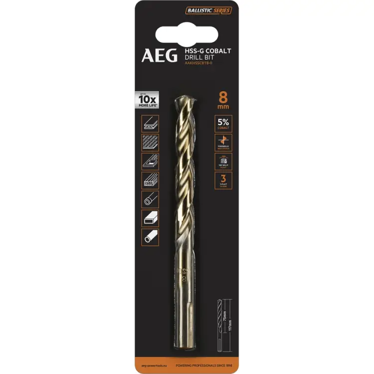 Сверло AEG AAKHSSCBT8-0 4932479337