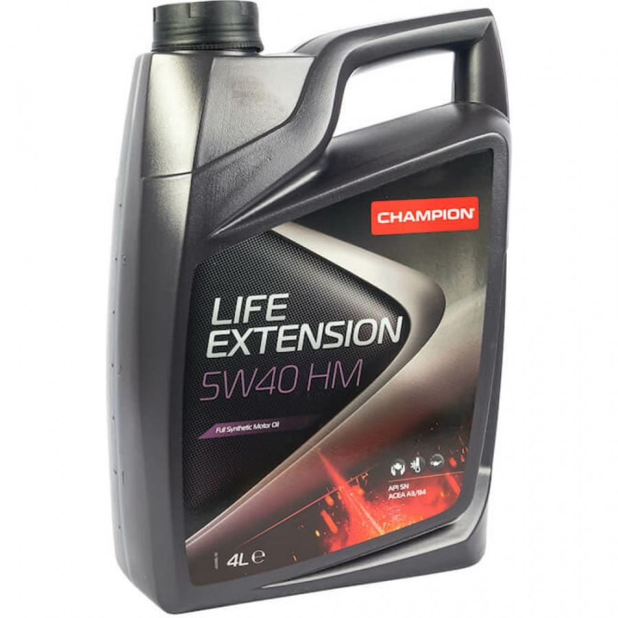 Синтетическое моторное масло Champion LIFE EXTENSION HM 5W40, SN/CF, A3/B4-16