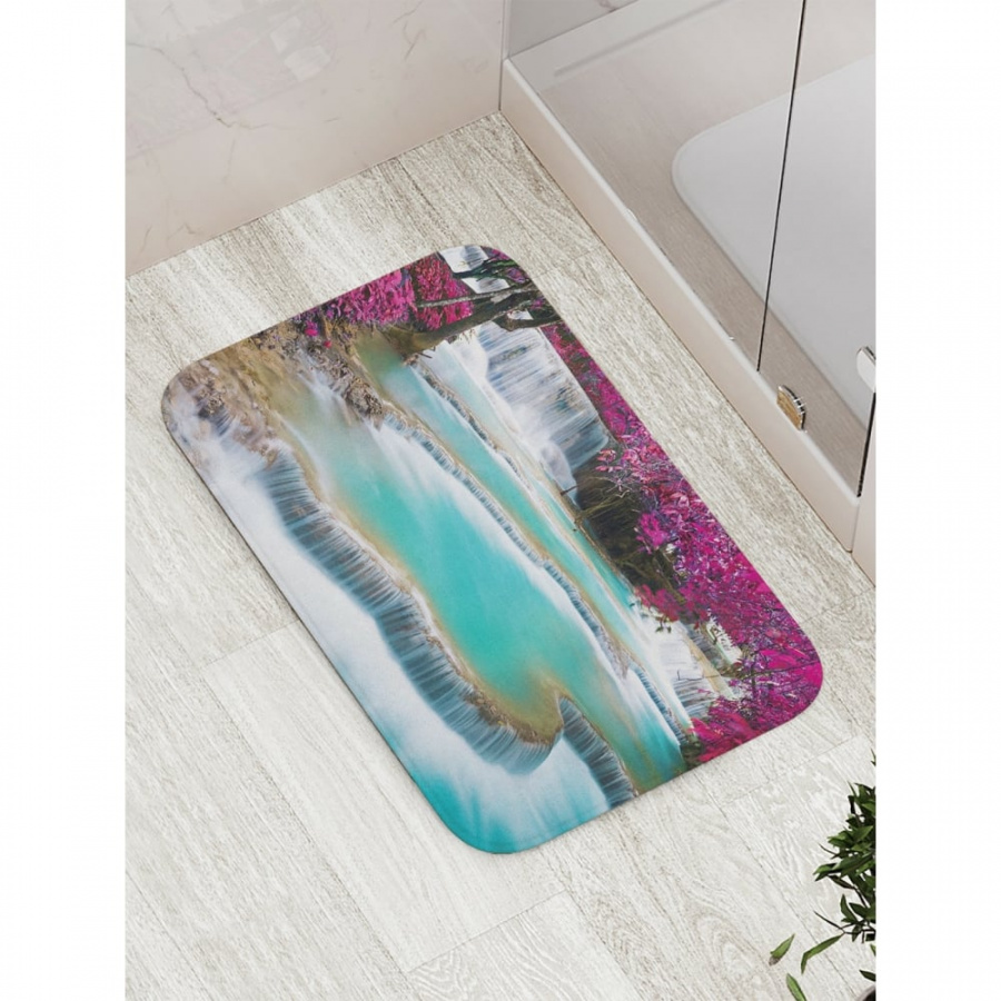 Противоскользящий коврик для ванной, сауны, бассейна JOYARTY Водопадные чудеса
