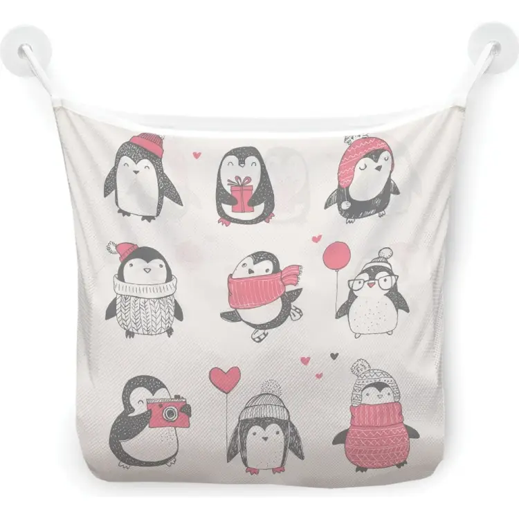 Настенная сетка-органайзер для ванной для игрушек JOYARTY Выбери своего пингвина tgb_290618