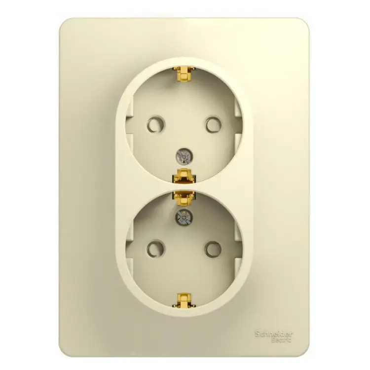 Двухместная розетка Systeme Electric GLOSSA GSL000226