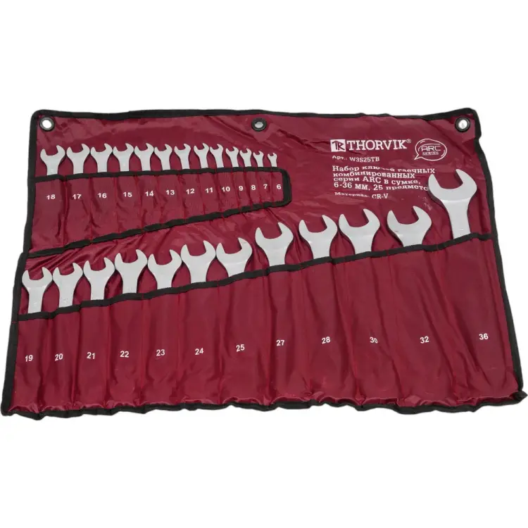 Набор комбинированных гаечных ключей THORVIK W3S25TB ARC 53714