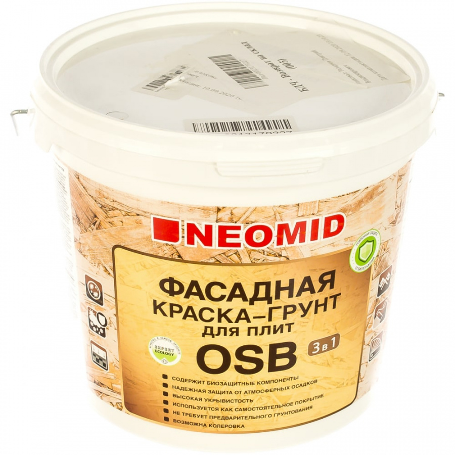 Фасадная краска-грунт для плит OSB NEOMID Proff