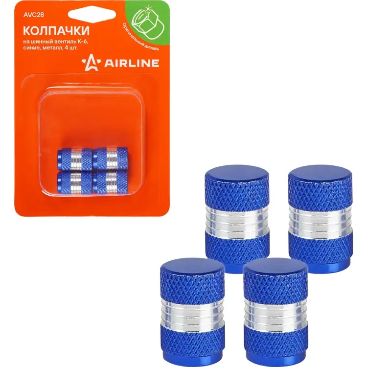 Колпачки на шинный вентиль Airline K-6 AVC28 Колпачки на шинный вентиль Airline K-6 AVC28