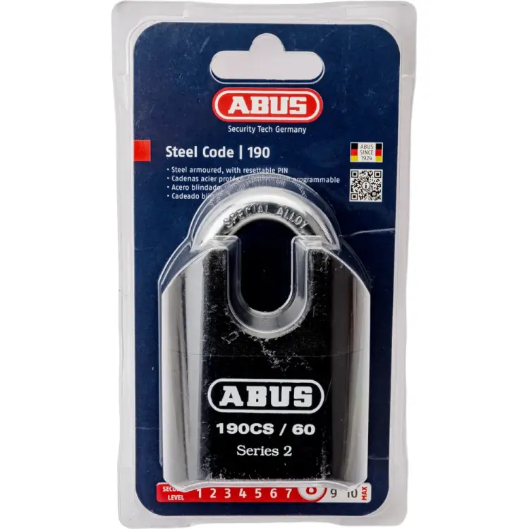 Усиленный четырехзначный кодовый навесной замок ABUS 190CS/60 Series 2 64582