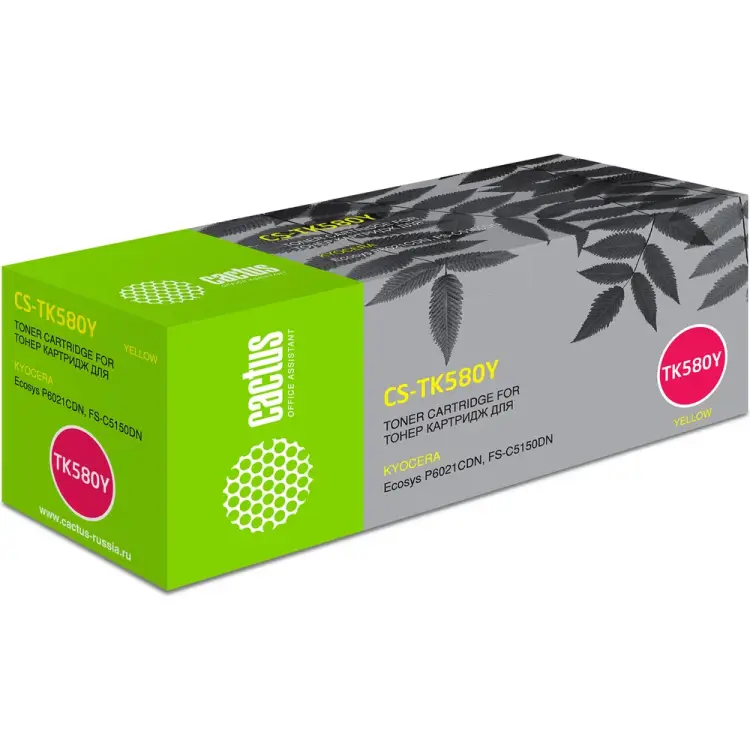 Лазерный картридж для kyocera fs-c5150dn/p6021 ecosys Cactus tk-580y 884859