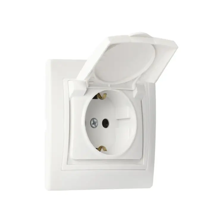 Одноместная розетка Smartbuy Марс SBE-02w-16-S1-ZK-c