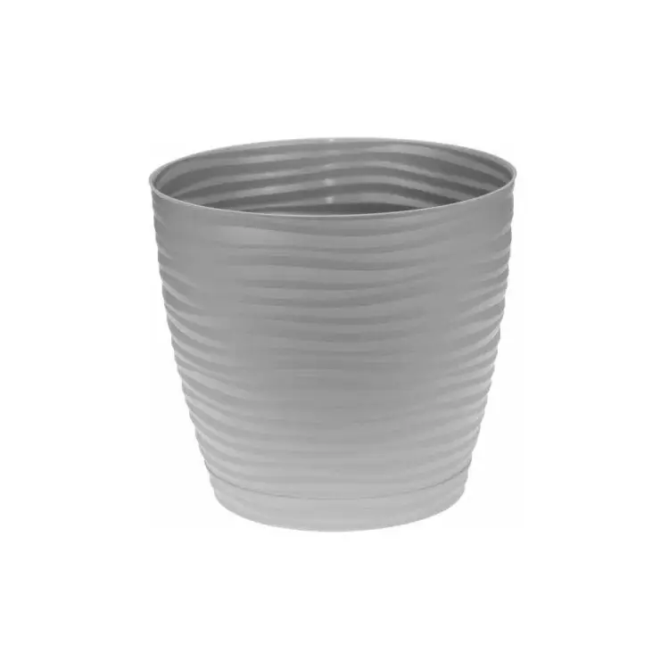 Кашпо IDEA ДЮНА D150 мм, 1.7 л, с поддоном М 3068 М 3068 Серый