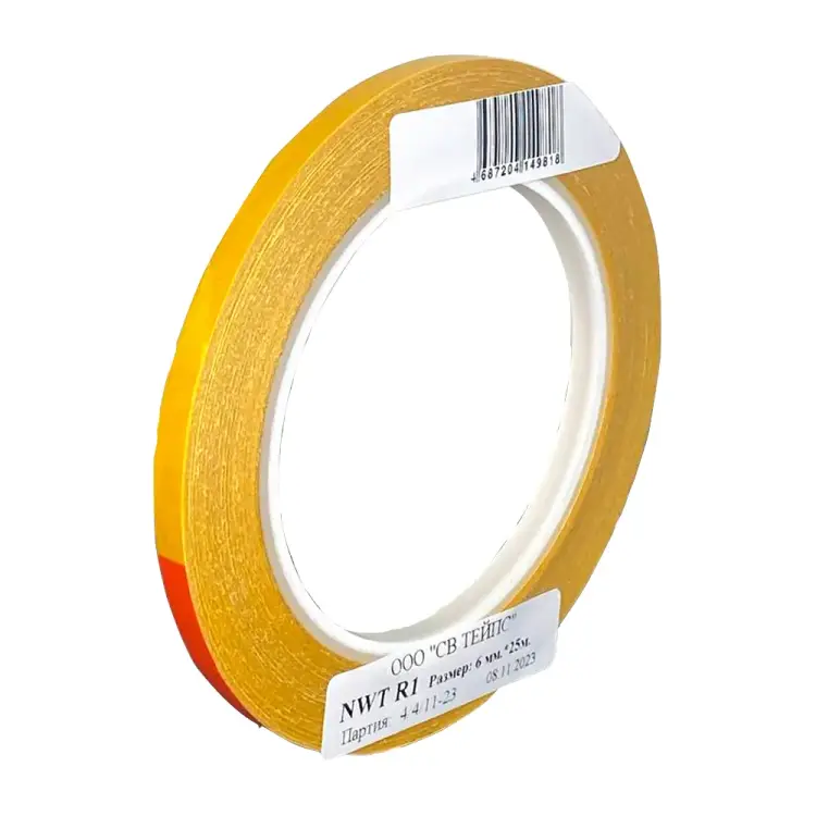Двусторонняя липкая лента SV Tapes 7110 NWT R1, 6 мм, 25 м, каучук 71106.25 Двусторонняя липкая лента SV Tapes 7110 NWT R1, 6 мм, 25 м, каучук 71106.25