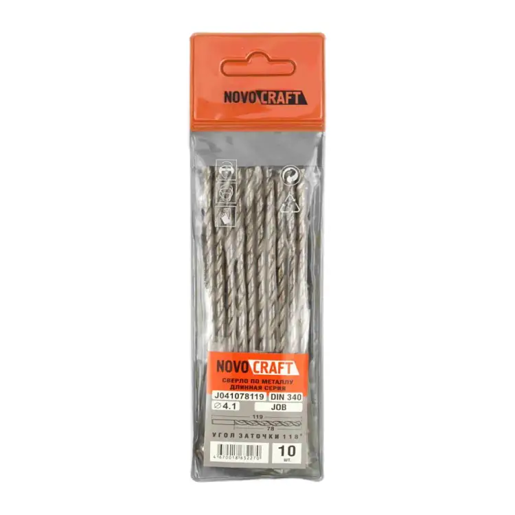 Длинное сверло по металлу NOVOCRAFT JOB J041078119
