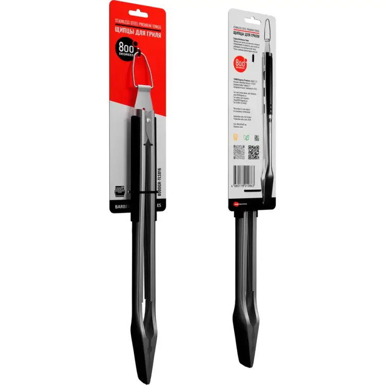Щипцы для гриля 800 Degrees Red Line Stainless Steel Tongs 800DGR-TLS027 Щипцы для гриля 800 Degrees Red Line Stainless Steel Tongs 800DGR-TLS027