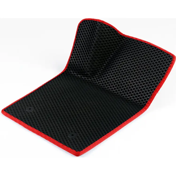 Водительский коврик для Mercedes GLE 2015 - 2018 (Мерседес ГЛЕ 166) Vicecar 1DL29051-красный