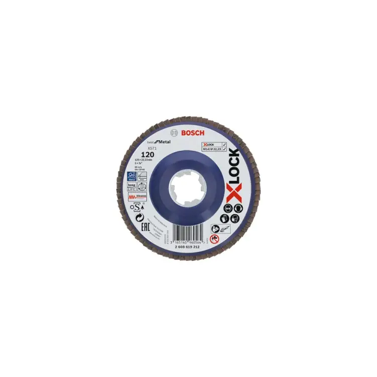 Лепестковый шлифкруг Bosch X-LOCKX571 Best for Metal 2608619212 Лепестковый шлифкруг Bosch X-LOCKX571 Best for Metal 2608619212