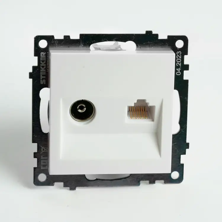 Телевизионная компьютерная розетка STEKKER катрин gls00-7106-01 49181