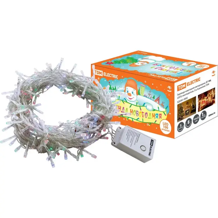 Новогодняя светодиодная гирлянда TDM ELECTRIC СГ 100 SQ0361-0002