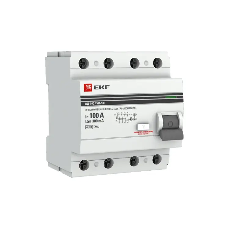 Устройство защитного отключения EKF УЗО ВД-100 PROxima elcb-4-100-300-em-pro
