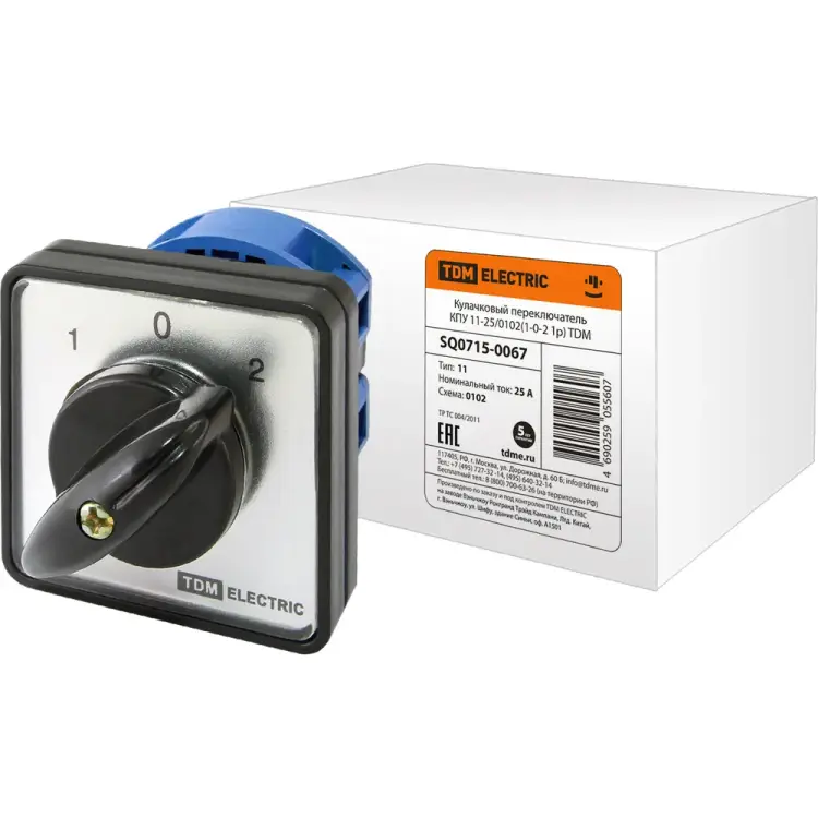 Кулачковый переключатель TDM ELECTRIC КПУ11-25/0102 SQ0715-0067