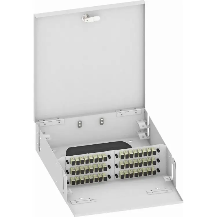 Многомодовый укомплектованный настенный оптический кросс TopLan КРН-Top-48SC/U-OM2-GY