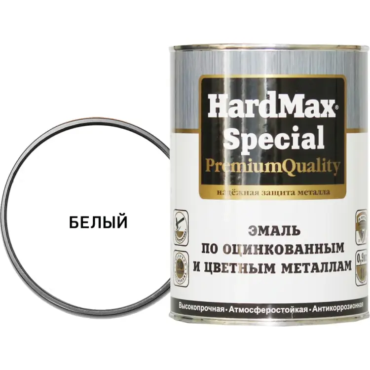 Эмаль по оцинкованным и цветным металлам HardMax 4690417070770 Эмаль по оцинкованным и цветным металлам HardMax 4690417070770