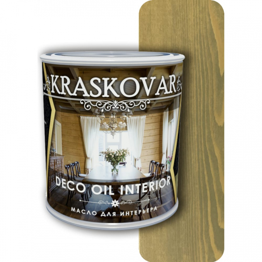Масло для интерьера Kraskovar бамбук, 0.75 л