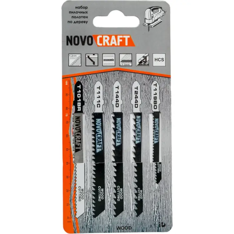 Набор пилок по дереву для лобзика NOVOCRAFT SET5D Набор пилок по дереву для лобзика NOVOCRAFT SET5D