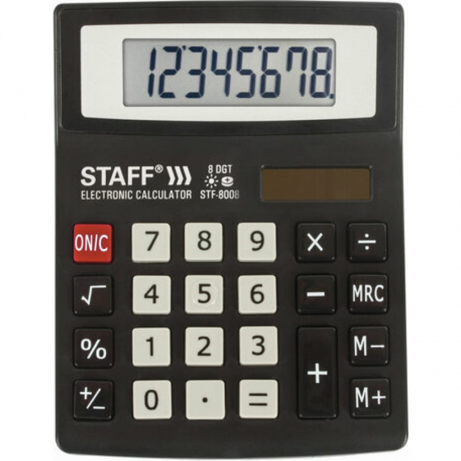 Настольный компактный калькулятор Staff STF-8008