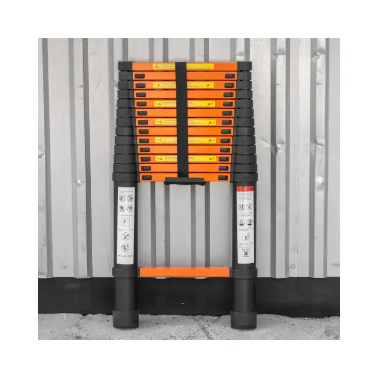 Телескопическая алюминиевая односекционная лестница ISMA ISMA-UP410(56899)