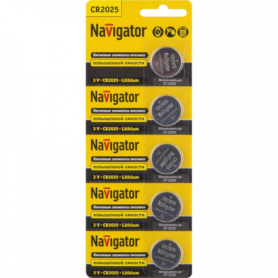 Элемент питания Navigator 94 764 NBT-CR2025-BP5