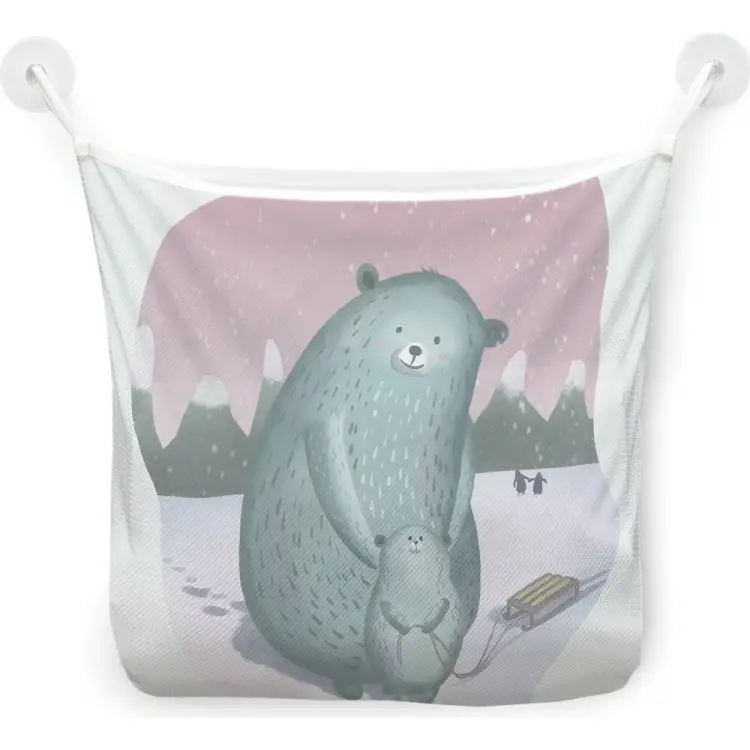 Настенная сетка-органайзер для ванной для игрушек JOYARTY Заботливая мама медведица tgb_378655