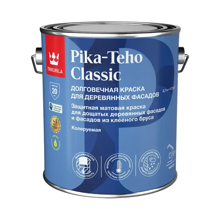 Краска для домов Tikkurila PIKA-TEHO CLASSIC A 700014060 Краска для домов Tikkurila PIKA-TEHO CLASSIC A 700014060