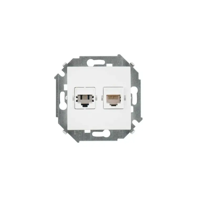 Телефонная и компьютерная розетка Simon 1591590-030