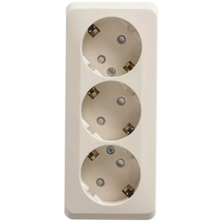 Тройная розетка Systeme Electric ЭТЮД PA16-012K