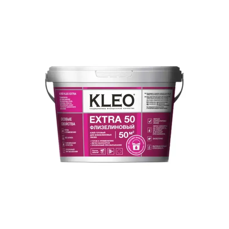 Готовый клей для флизелиновых обоев KLEO EXTRA EXTRA 10 кг Готовый клей для флизелиновых обоев KLEO EXTRA EXTRA 10 кг