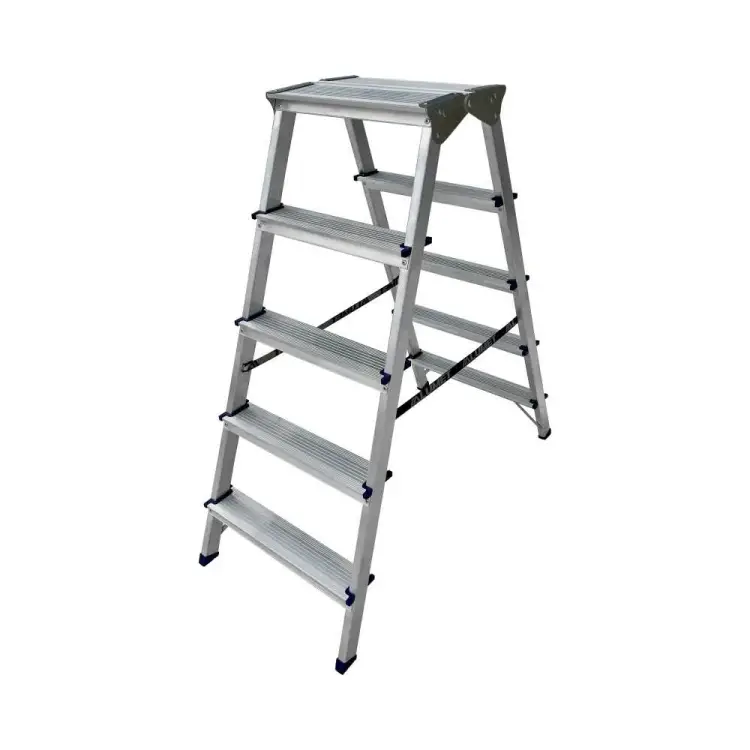 Двухсторонняя алюминиевая стремянка Алюмет ADK6205 Двухсторонняя алюминиевая стремянка Алюмет ADK6205